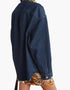 Philosophy di Lorenzo Serafini Jeansjacke mit Tigerprint-Besatz